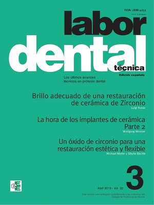 cover image of Labor Dental Técnica Volume22 Abril 2019 nº3
